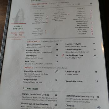 Sushi Hanabi - Menu - Japanese Near Me - Pleasanton, California Sushi Hanabi - Menu - Japanese Near Me - Pleasanton, California