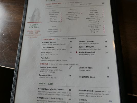Menu photo 1 Sushi Hanabi Pleasanton, CA Menu photo 1 Sushi Hanabi Pleasanton, CA