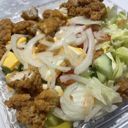 Fried chicken salad