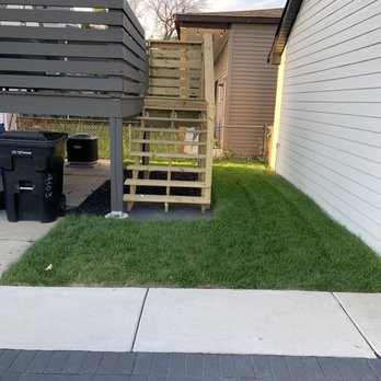 F Gomez Landscaping - Installed a staircase on the balcony - Landscaping Near Me - Chicago, Illinois