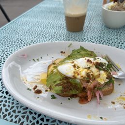 avocado toast and a Vietnamese coffee.