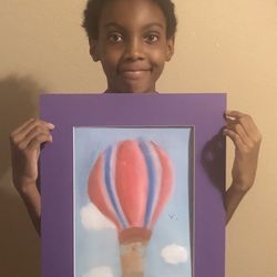 Fine Art Classes - One of my little guy's art pieces. Can you spot the bear?
