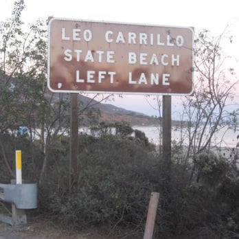 Leo Carrillo State Park - Entrance sign going south along PCH (Highway 1) and a hair from the Ventura County line into Los Angeles County. - Parks Near Me - Malibu, California Leo Carrillo State Park - Entrance sign going south along PCH (Highway 1) and a hair from the Ventura County line into Los Angeles County. - Parks Near Me - Malibu, California