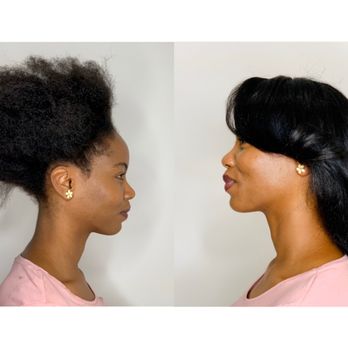 A Curly Walk Studio - New Client Silk Press - Hair Stylists Near Me - Downey, California