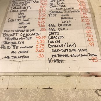 Kajun Kitchen - a menu on a table - Southern Near Me - Alexandria, Louisiana