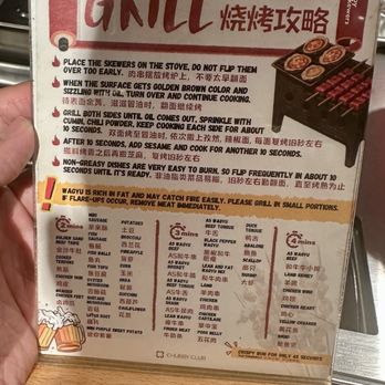 Chubby Skewers - Cheat sheet - Barbeque Near Me - Rowland Heights, California