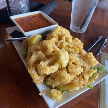 The Hangry Bison - Calamari and banana peppers - New American Near Me - Winter Park, Florida The Hangry Bison - Calamari and banana peppers - New American Near Me - Winter Park, Florida