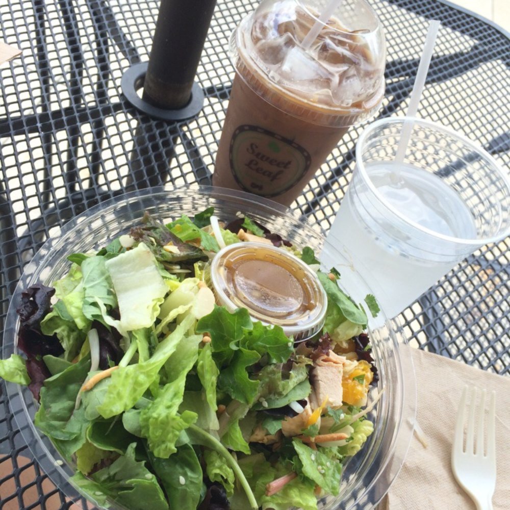 Sweet Leaf - Asian chicken salad & Tigrato latte - Ice Cream & Frozen Yogurt Near Me - Vienna, Virginia Sweet Leaf - Asian chicken salad & Tigrato latte - Ice Cream & Frozen Yogurt Near Me - Vienna, Virginia