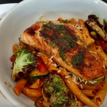 Chocolate Cafe Kitchen - Salmon with penne - Cafes Near Me - Los Angeles, California