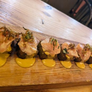 Ceviches By Divino - grilled salmon surprised me in a good way - Peruvian Near Me - Miami Beach, Florida Ceviches By Divino - grilled salmon surprised me in a good way - Peruvian Near Me - Miami Beach, Florida