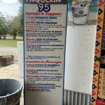 Taqueria 95 - Specials - Mexican Near Me - Bastrop, Texas Taqueria 95 - Specials - Mexican Near Me - Bastrop, Texas