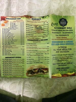Menu photo 2 Dock Street Gourmet Deli Yonkers, NY Menu photo 2 Dock Street Gourmet Deli Yonkers, NY