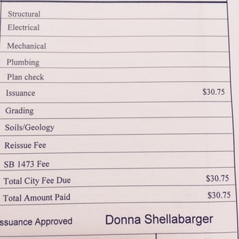 Chandler's Roofing  - City permit costs only $55 plus I had to pay an additional $30.75 = so in total $85.75! how did Chandler pay $1000 for city permit? - Roofing Near Me - Gardena, California