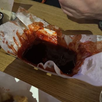Fire Wings - The liquid "sauce" these wings were swimming in was gross. - Chicken Wings Near Me - Brea, California Fire Wings - The liquid "sauce" these wings were swimming in was gross. - Chicken Wings Near Me - Brea, California