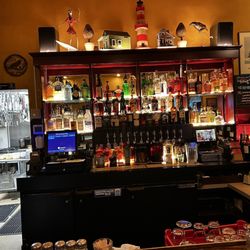 Warren House Pub - The bar area, and directly behind is the kitchen