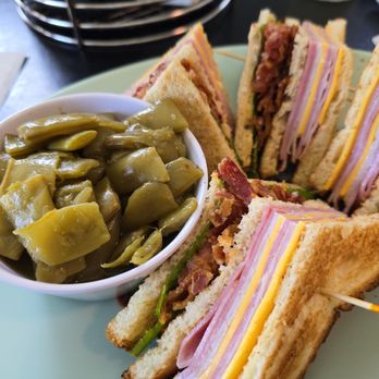 SeaCow Eatery - Club sandwich with green beans - American Near Me - Edisto Beach, South Carolina