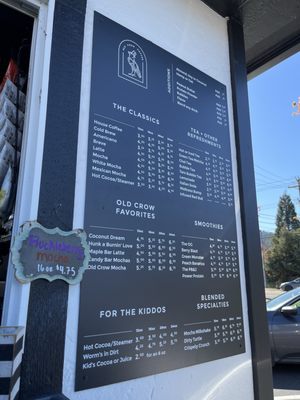 Menu photo 1 Old Crow Coffee Springfield, OR