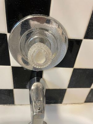 Removing hard water stains of a shower - This bathroom had severe hard water stains, but no job is too small! The results are amazing. Removing hard water stains of a shower - This bathroom had severe hard water stains, but no job is too small! The results are amazing.