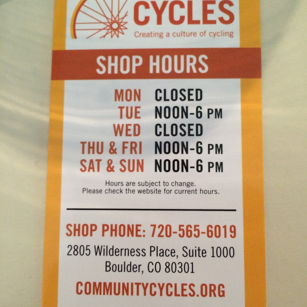 Community Cycles - Community Service/Non-Profit Near Me - Boulder, Colorado