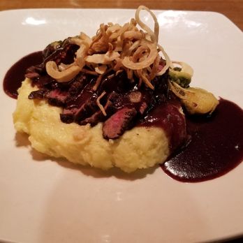 SALT - Steak tips over garlic mashed with onion straws. Every word makes your mouth water. - New American Near Me - Boulder, Colorado SALT - Steak tips over garlic mashed with onion straws. Every word makes your mouth water. - New American Near Me - Boulder, Colorado