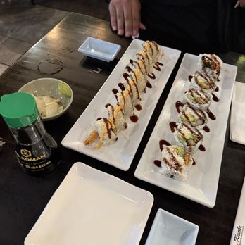 Sushi Kuchi - crunch shrimp roll (left) & california roll (right) - Sushi Bars Near Me - San Diego, California