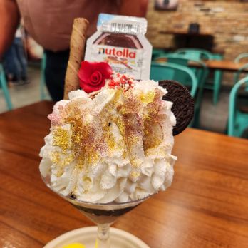 Spiked Rich Nitrogen Ice Cream - Mmm Nutella with an extra shot - Ice Cream & Frozen Yogurt Near Me - Doral, Florida Spiked Rich Nitrogen Ice Cream - Mmm Nutella with an extra shot - Ice Cream & Frozen Yogurt Near Me - Doral, Florida