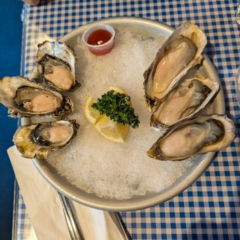 Emmett Watson's Oyster Bar - Half a dozen regular oysters. Two types here - Seafood Near Me - Seattle, Washington