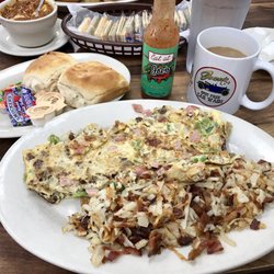 Joe's Coffee Shop - The biscuits are to die for! Had the Denver Omelet, and Hashbrowns sautéed with Bacon and Onions- so good!