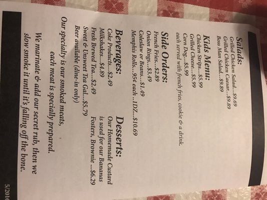 Menu photo 8 Danna's Bar-B-Que and Burger Shop Branson, MO