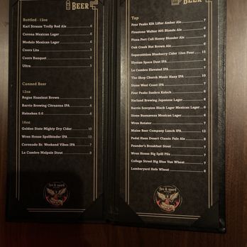 Fire & Sword - Beer Menu - Speakeasies Near Me - Prescott, Arizona