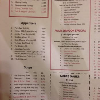Pearl Dragon Restaurant - Menu pg 1 Jan 2014 - Chinese Near Me - Granby, Colorado Pearl Dragon Restaurant - Menu pg 1 Jan 2014 - Chinese Near Me - Granby, Colorado