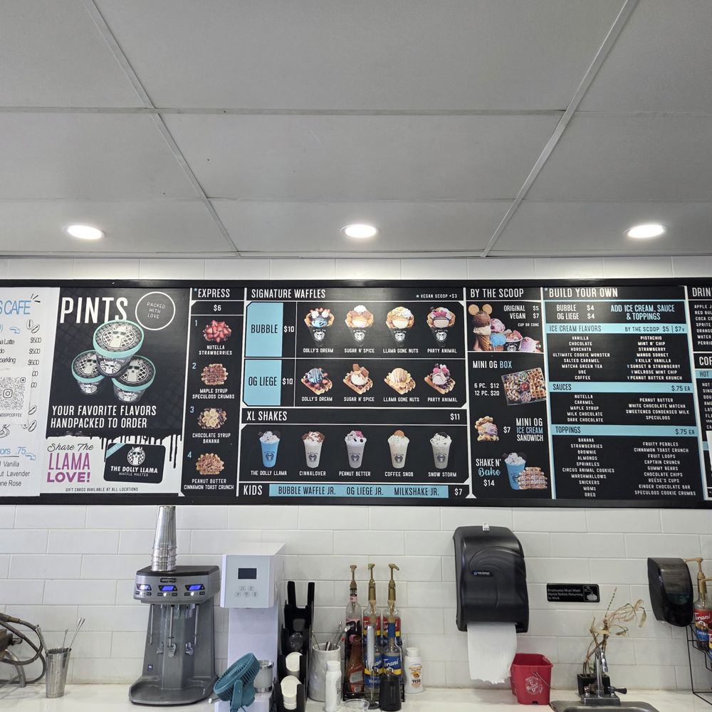 The Dolly Llama - main menu - Ice Cream & Frozen Yogurt Near Me - Yucaipa, California The Dolly Llama - main menu - Ice Cream & Frozen Yogurt Near Me - Yucaipa, California