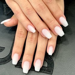 Nails of Tomball - Cloudy Coffin White