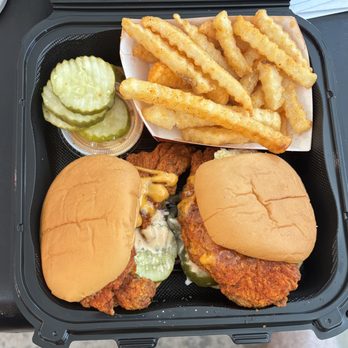Dave's Hot Chicken - #2 Sliders with Fries - Chicken Shop Near Me - Denver, Colorado Dave's Hot Chicken - #2 Sliders with Fries - Chicken Shop Near Me - Denver, Colorado