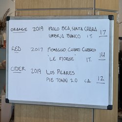 The list of what is available by the glass changes weekly, and is short and sweet.