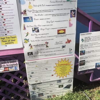 Pelicans Snoballs - a sign for a children's play area - Shaved Ice Near Me - Harrisburg, North Carolina