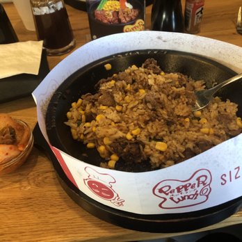 Pepper Lunch - Beef lunch with side of kimchi - Teppanyaki Near Me - Irvine, California