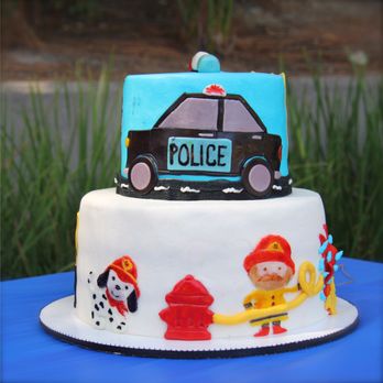 Jenns Cake Couture - Firefighter AND Police cake - a huge hit with 5 year olds - Desserts Near Me Jenns Cake Couture - Firefighter AND Police cake - a huge hit with 5 year olds - Desserts Near Me