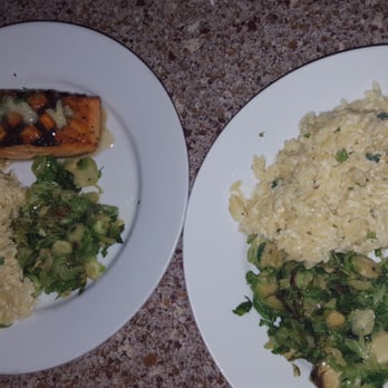 Babes Grill House - Salmon and Halibut, with orzo and brussel sprouts. Perfection! - New American Near Me - Palmyra, Pennsylvania Babes Grill House - Salmon and Halibut, with orzo and brussel sprouts. Perfection! - New American Near Me - Palmyra, Pennsylvania