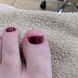 Left the salon bleeding with my nails destroyed