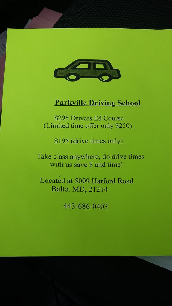 PARKVILLE DRIVING SCHOOL 7916 Harford Rd, Parkville, Maryland