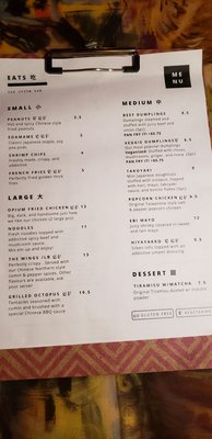 Menu photo 1 The Opium Bar Toronto, ON