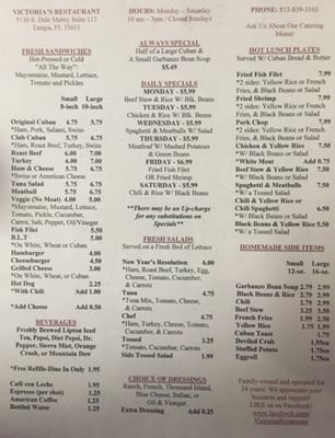 Menu photo 4 Victoria's Tampa, FL Menu photo 4 Victoria's Tampa, FL