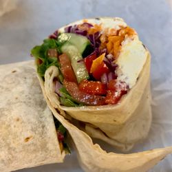 Clayton's Cafe & Bakery - Cheese and Veggies Wrap with chèvre