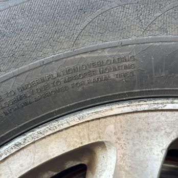 Calderon's Tires - Cracks on the side - Tires Near Me - San Jose, California