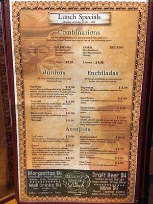 Menu photo 7 Las Fuentes Mexican Grill Redlands, CA