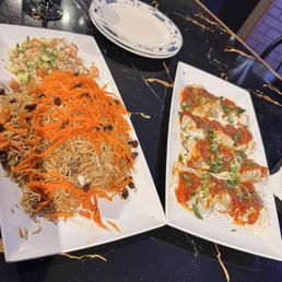 Kabuli Palaw and Mantu Platter