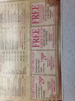 Menu photo 1 China City Restaurant Miami Gardens, FL