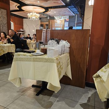 Royal Dim Sum - Sauce station: still not sure if we get what we need or our servers do but it's there. - Dim Sum Near Me - Westbury, New York