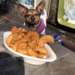 Pip loves these fries-and no, she wasn't allowed to eat all of those, but she would have! Pip loves these fries-and no, she wasn't allowed to eat all of those, but she would have!